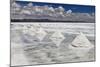 Piles of Salt on the Surface of the Salar De Uyuni Salt Lake, Bolivia-zanskar-Mounted Photographic Print