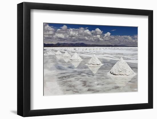 Piles of Salt on the Surface of the Salar De Uyuni Salt Lake, Bolivia-zanskar-Framed Photographic Print