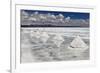 Piles of Salt on the Surface of the Salar De Uyuni Salt Lake, Bolivia-zanskar-Framed Photographic Print