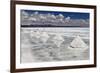 Piles of Salt on the Surface of the Salar De Uyuni Salt Lake, Bolivia-zanskar-Framed Photographic Print