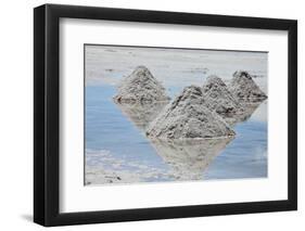 Piles of Salt on the Surface of the Salar De Uyuni Salt Lake, Bolivia-zanskar-Framed Photographic Print