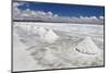 Piles of Salt on the Surface of the Salar De Uyuni Salt Lake, Bolivia-zanskar-Mounted Photographic Print