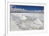 Piles of Salt on the Surface of the Salar De Uyuni Salt Lake, Bolivia-zanskar-Framed Photographic Print