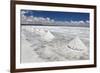 Piles of Salt on the Surface of the Salar De Uyuni Salt Lake, Bolivia-zanskar-Framed Photographic Print