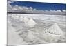 Piles of Salt on the Surface of the Salar De Uyuni Salt Lake, Bolivia-zanskar-Mounted Photographic Print