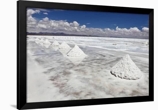 Piles of Salt on the Surface of the Salar De Uyuni Salt Lake, Bolivia-zanskar-Framed Photographic Print