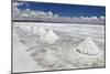 Piles of Salt on the Surface of the Salar De Uyuni Salt Lake, Bolivia-zanskar-Mounted Photographic Print