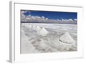 Piles of Salt on the Surface of the Salar De Uyuni Salt Lake, Bolivia-zanskar-Framed Photographic Print