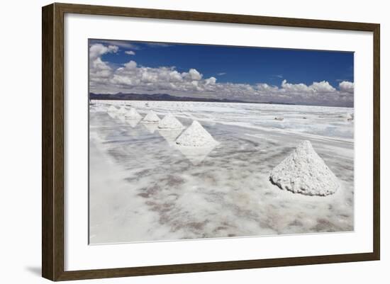 Piles of Salt on the Surface of the Salar De Uyuni Salt Lake, Bolivia-zanskar-Framed Photographic Print