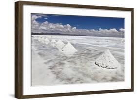 Piles of Salt on the Surface of the Salar De Uyuni Salt Lake, Bolivia-zanskar-Framed Photographic Print