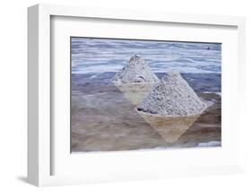 Piles of Salt on the Surface of the Salar De Uyuni Salt Lake, Bolivia-zanskar-Framed Photographic Print