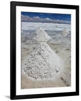 Piles of Salt on the Surface of the Salar De Uyuni Salt Lake, Bolivia-zanskar-Framed Photographic Print