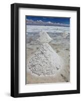 Piles of Salt on the Surface of the Salar De Uyuni Salt Lake, Bolivia-zanskar-Framed Photographic Print