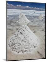 Piles of Salt on the Surface of the Salar De Uyuni Salt Lake, Bolivia-zanskar-Mounted Photographic Print