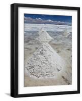 Piles of Salt on the Surface of the Salar De Uyuni Salt Lake, Bolivia-zanskar-Framed Photographic Print