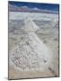 Piles of Salt on the Surface of the Salar De Uyuni Salt Lake, Bolivia-zanskar-Mounted Photographic Print