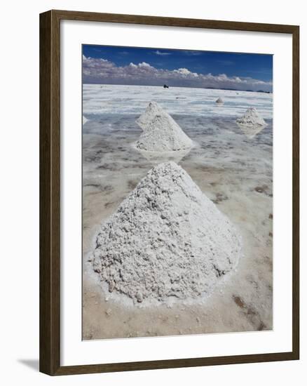 Piles of Salt on the Surface of the Salar De Uyuni Salt Lake, Bolivia-zanskar-Framed Photographic Print