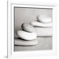 Piles of Stones BW 01-Tom Quartermaine-Framed Giclee Print