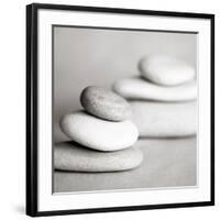 Piles of Stones BW 01-Tom Quartermaine-Framed Giclee Print