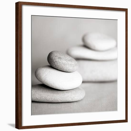 Piles of Stones BW 01-Tom Quartermaine-Framed Giclee Print