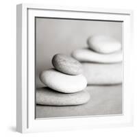 Piles of Stones BW 01-Tom Quartermaine-Framed Giclee Print