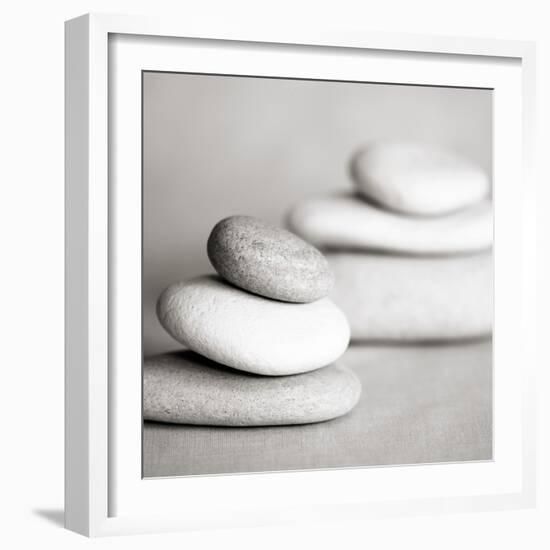 Piles of Stones BW 01-Tom Quartermaine-Framed Giclee Print