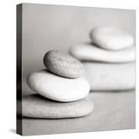 Piles of Stones BW 01-Tom Quartermaine-Stretched Canvas