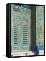 Pilgrim at the Shrine of Hazrat Ali, Mazar-I-Sharif, Afghanistan-Jane Sweeney-Framed Stretched Canvas