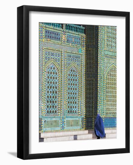 Pilgrim at the Shrine of Hazrat Ali, Mazar-I-Sharif, Afghanistan-Jane Sweeney-Framed Photographic Print