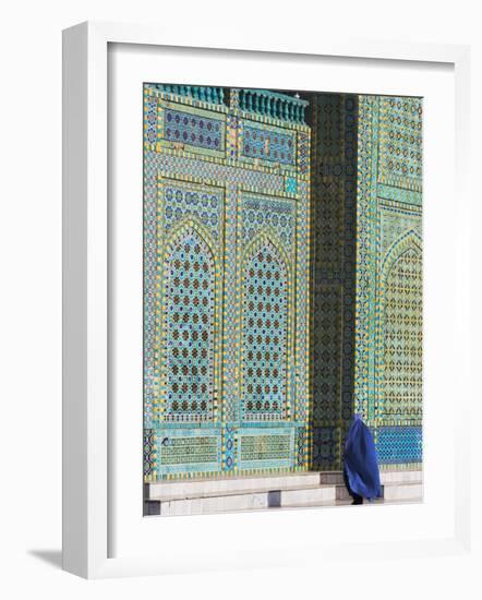 Pilgrim at the Shrine of Hazrat Ali, Mazar-I-Sharif, Afghanistan-Jane Sweeney-Framed Photographic Print