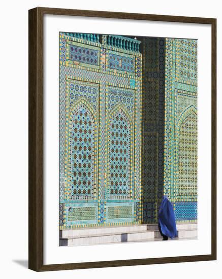 Pilgrim at the Shrine of Hazrat Ali, Mazar-I-Sharif, Afghanistan-Jane Sweeney-Framed Photographic Print