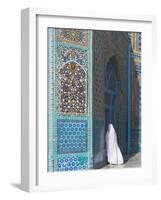 Pilgrim at the Shrine of Hazrat Ali, Mazar-I-Sharif, Balkh, Afghanistan, Asia-Jane Sweeney-Framed Photographic Print