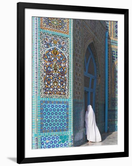 Pilgrim at the Shrine of Hazrat Ali, Mazar-I-Sharif, Balkh, Afghanistan, Asia-Jane Sweeney-Framed Photographic Print