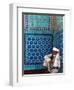 Pilgrim at the Shrine of Hazrat Ali, Who was Assassinated in 661, Mazar-I-Sharif, Afghanistan-Jane Sweeney-Framed Photographic Print