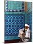 Pilgrim at the Shrine of Hazrat Ali, Who was Assassinated in 661, Mazar-I-Sharif, Afghanistan-Jane Sweeney-Mounted Photographic Print