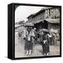 Pilgrim Beggars Beating Little Gongs, Near Lake Kawaguchi, Japan, 1904-Underwood & Underwood-Framed Stretched Canvas