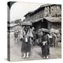 Pilgrim Beggars Beating Little Gongs, Near Lake Kawaguchi, Japan, 1904-Underwood & Underwood-Stretched Canvas