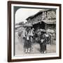 Pilgrim Beggars Beating Little Gongs, Near Lake Kawaguchi, Japan, 1904-Underwood & Underwood-Framed Photographic Print