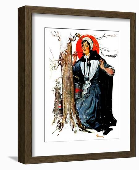 "Pilgrim Collecting Sap,"February 25, 1928-Elbert Mcgran Jackson-Framed Giclee Print