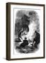 Pilgrim Fathers around a Watch-Fire, C1620-null-Framed Giclee Print