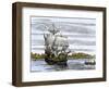 Pilgrim Landing Party from the Mayflower in Plymouth Harbor-null-Framed Premium Giclee Print