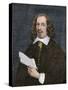 Pilgrim Leader Edward Winslow Portrait Holding a Document-null-Stretched Canvas