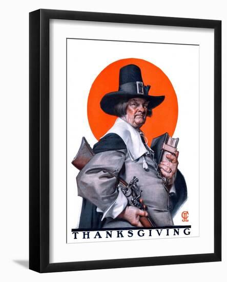 "Pilgrim,"November 29, 1924-Joseph Christian Leyendecker-Framed Giclee Print