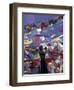 Pilgrim Praying Among Flags, Tibet-Keren Su-Framed Photographic Print