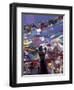 Pilgrim Praying Among Flags, Tibet-Keren Su-Framed Photographic Print