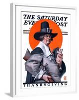 "Pilgrim," Saturday Evening Post Cover, November 29, 1924-Joseph Christian Leyendecker-Framed Giclee Print