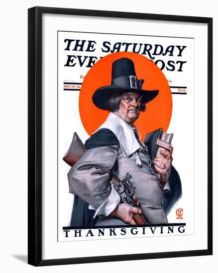 "Pilgrim," Saturday Evening Post Cover, November 29, 1924-Joseph Christian Leyendecker-Framed Giclee Print