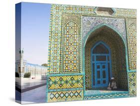 Pilgrim Sits in a Niche at the Shrine of Hazrat Ali, Mazar-I-Sharif, Afghanistan-Jane Sweeney-Stretched Canvas