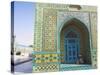 Pilgrim Sits in a Niche at the Shrine of Hazrat Ali, Mazar-I-Sharif, Afghanistan-Jane Sweeney-Stretched Canvas