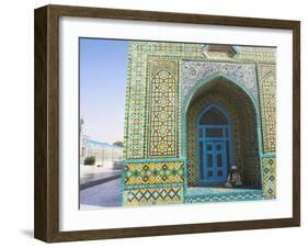 Pilgrim Sits in a Niche at the Shrine of Hazrat Ali, Mazar-I-Sharif, Afghanistan-Jane Sweeney-Framed Photographic Print